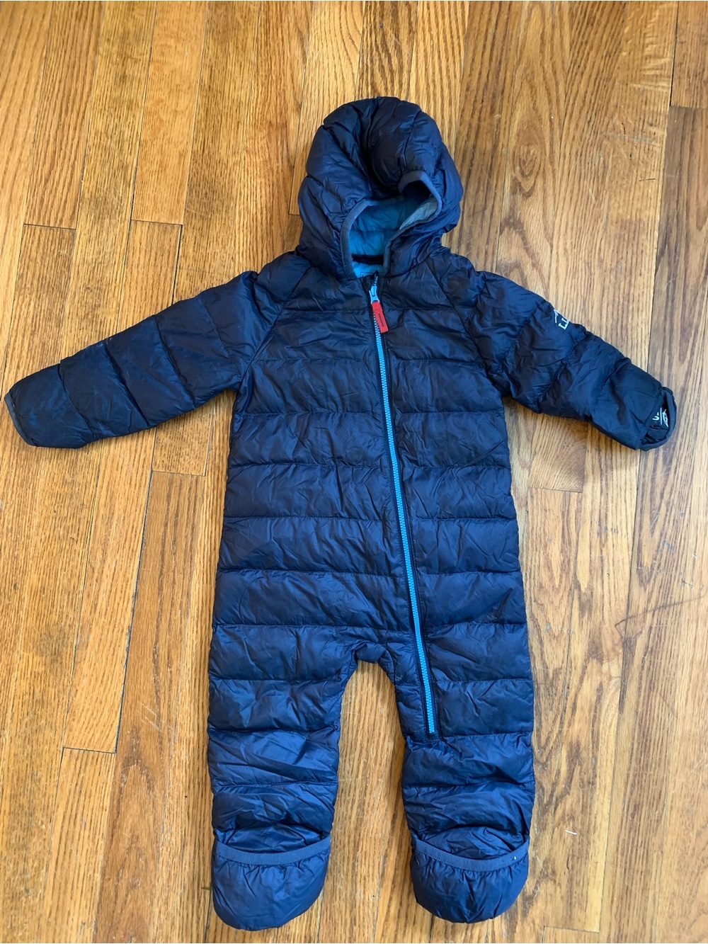 LL Bean Navy Ultralight Down Bunting - 6-12 mo Infant
